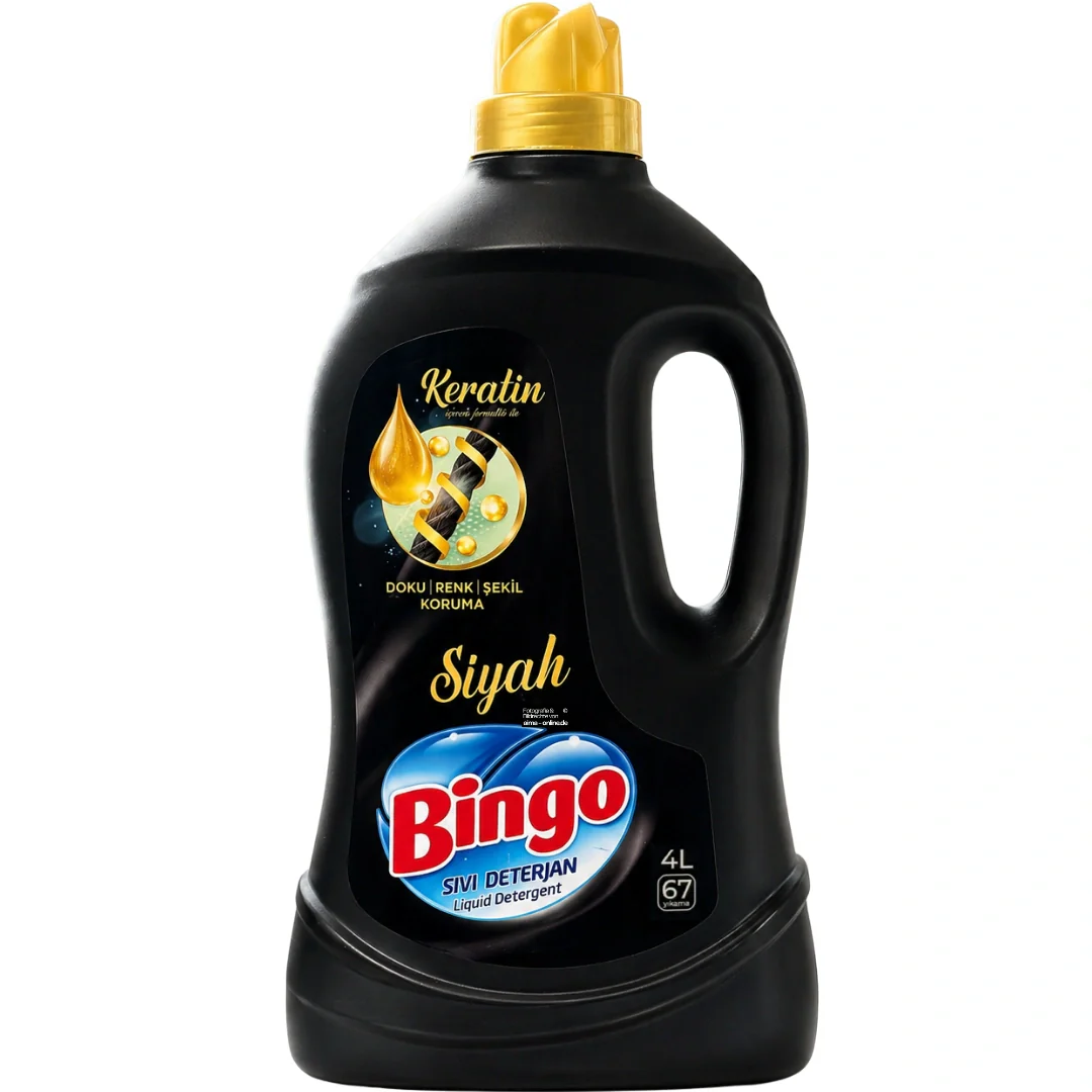 Bingo - Flüssigwaschmittel Schwarz mit Keratin 4L (67 Waschladungen)
