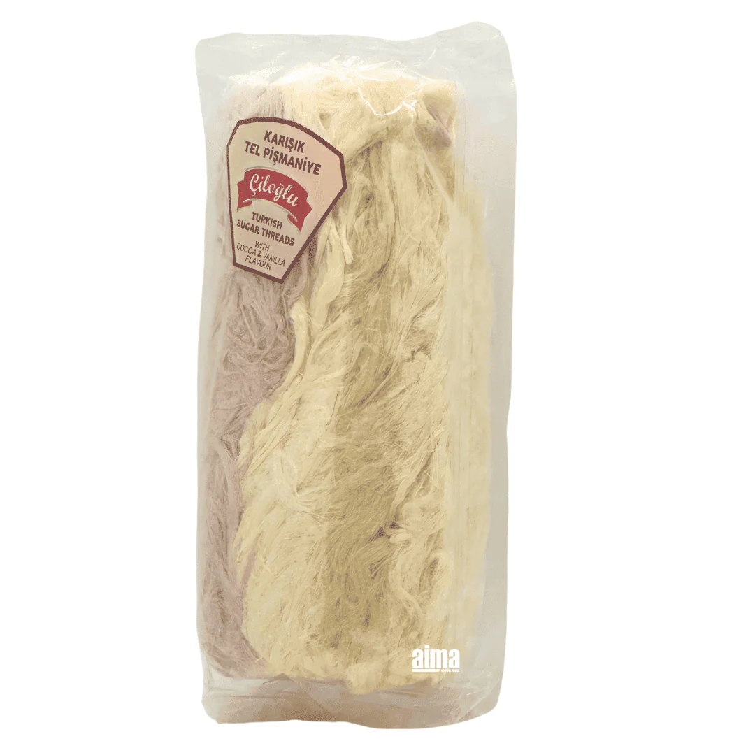 Ciloglu Tel Pismaniye - Türkische Zuckerwatte mit Vanille- und Kakaogeschmack 250g