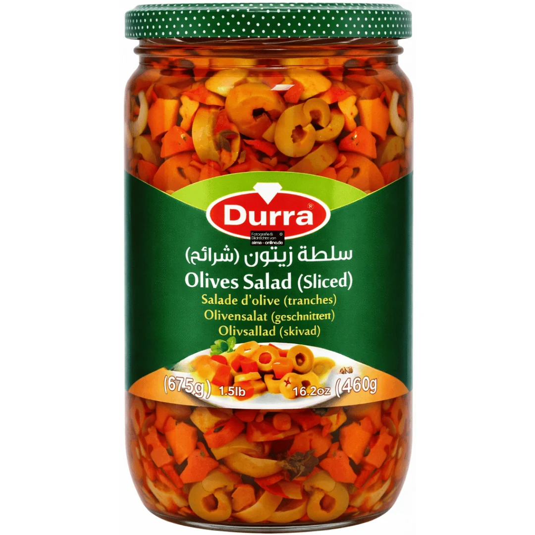 Durra – Doğranmış Yeşil Zeytin Salatası, Geschnittener grüner Olivensalat 460g
