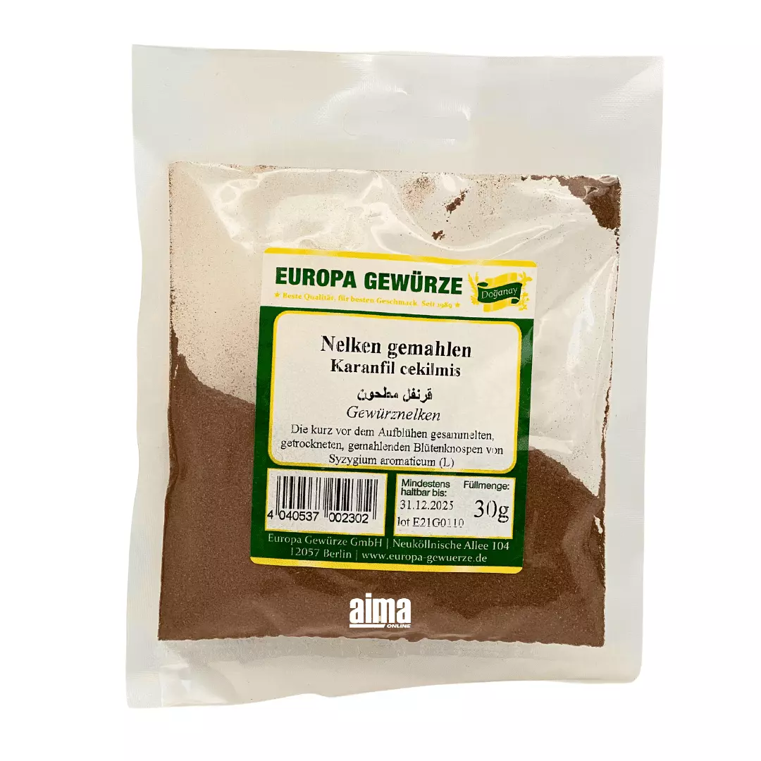 Europa Gewürze Nelken, gemahlen - Karanfil, cekilmis 30g