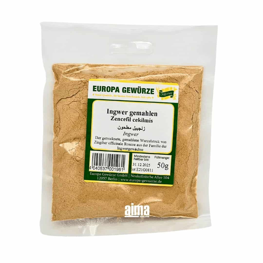 Europa Gewürze Zencefil cekilmis - Ingwer gemahlen 50g