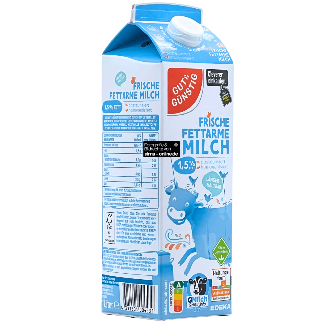 Gut & Günstig Frische Fettarme Milch 1,5% Fett 1l