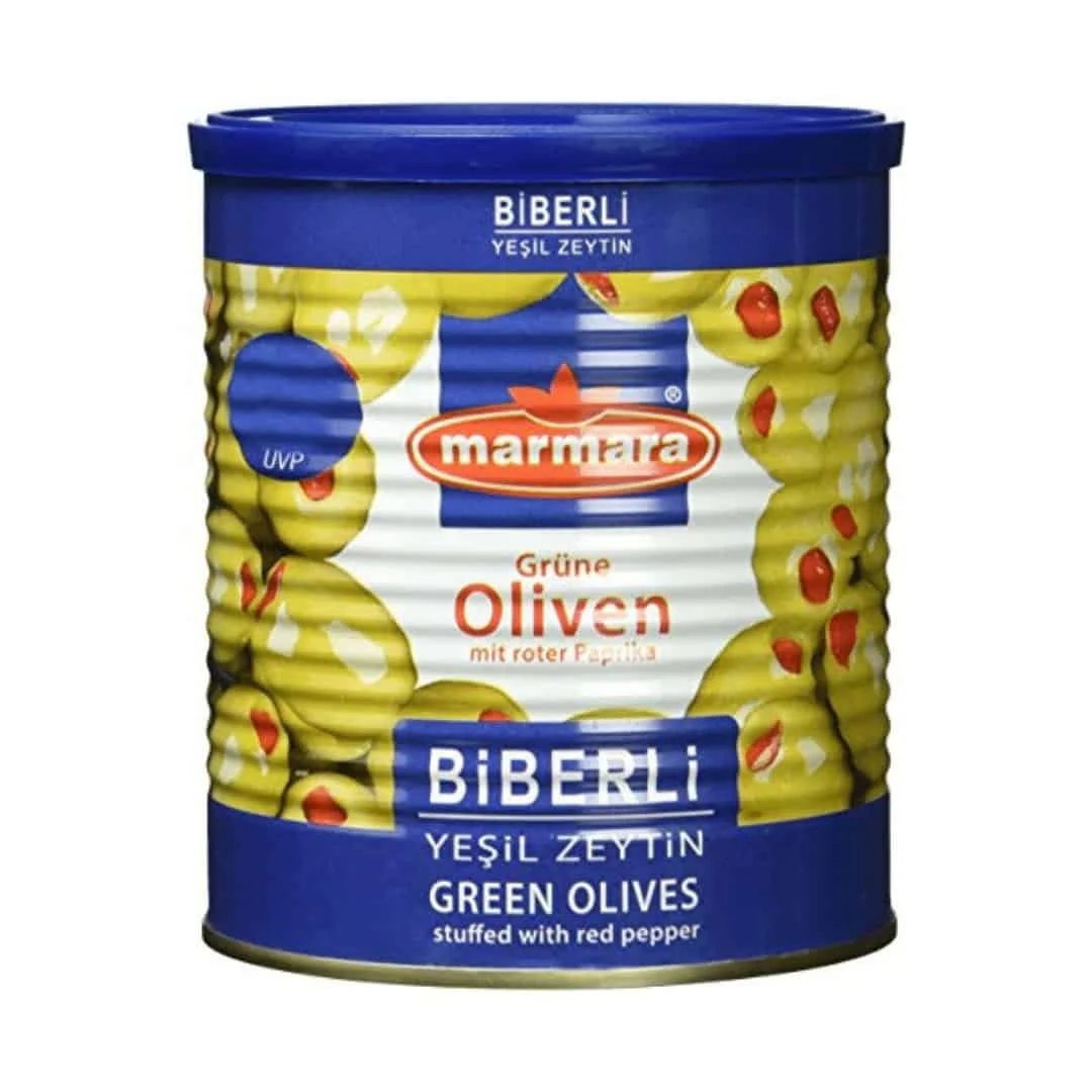 Marmara Grüne Oliven mit roter Paprika 400g