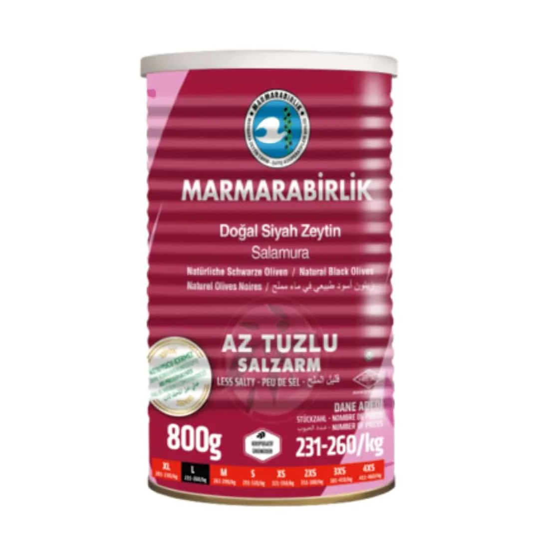 Marmarabirlik - Natürliche Schwarze Oliven, Dogal Salamura Siyah Zeytin 1260g