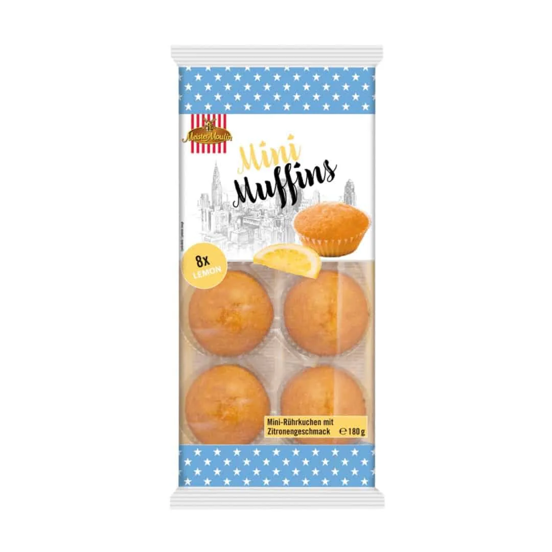 Meister Moulin Mini Muffins Lemon 180g, 8 Stück