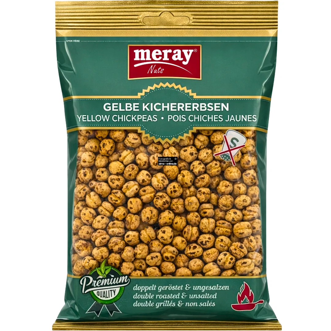 Meray - Gelbe Kichererbsen doppelt geröstet und ungesalzen 250g