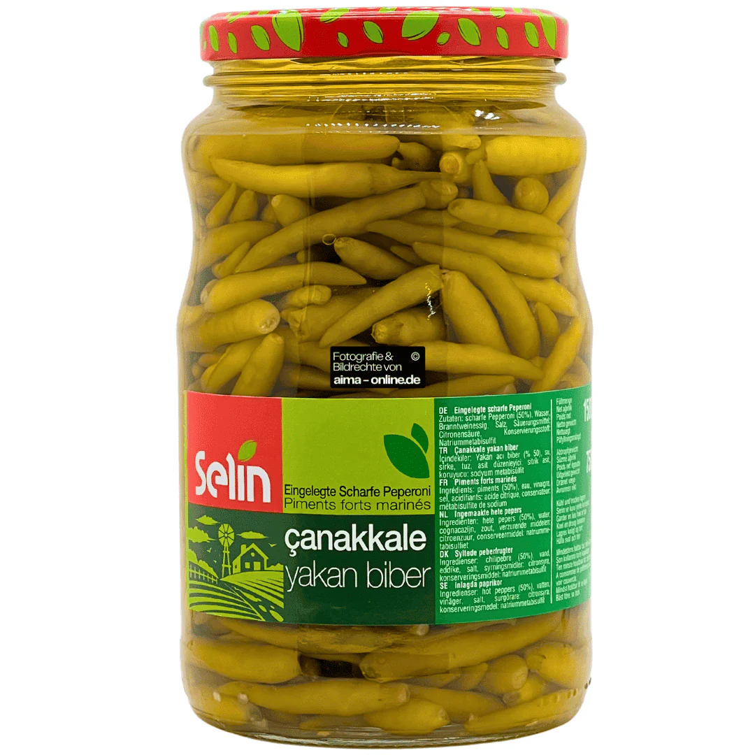 Selin - Eingelegte Scharfe Peperoni (Canakkale Yakan Biber) 1500g