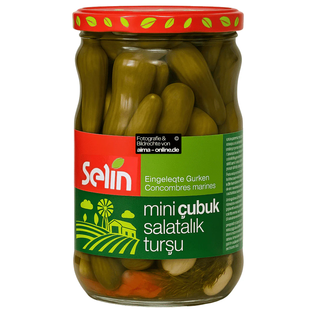 Selin - eingelegte Gurken, Mini Cubuk Salatalik Tursusu 620g
