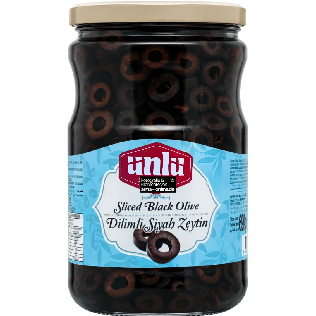 Ünlü - Dilimli Siyah Zeytin, Geschnittene Schwarze Oliven 320g