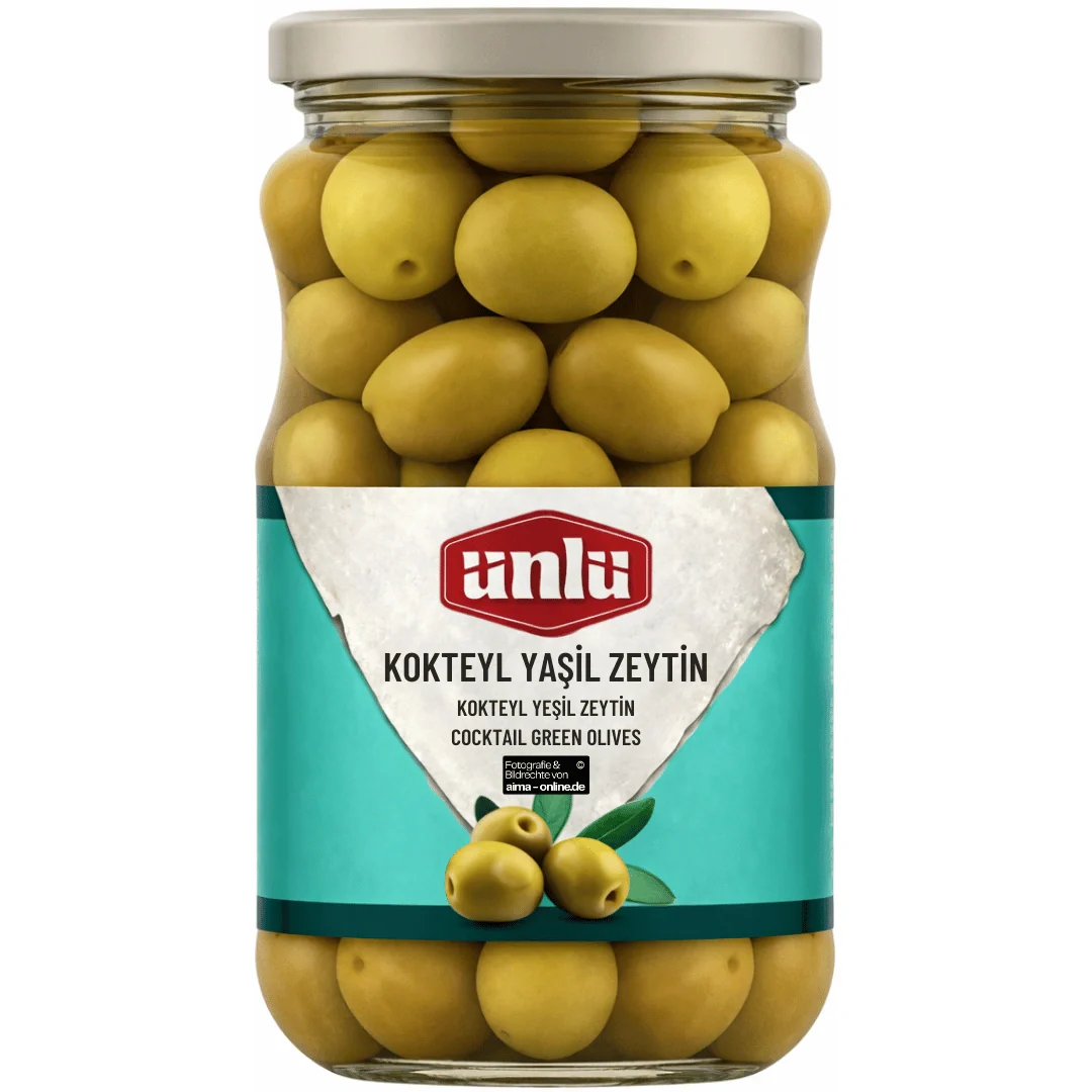 Ünlü - Kokteyl Yeşil Zeytin, Cocktail-Grüne Oliven 320g