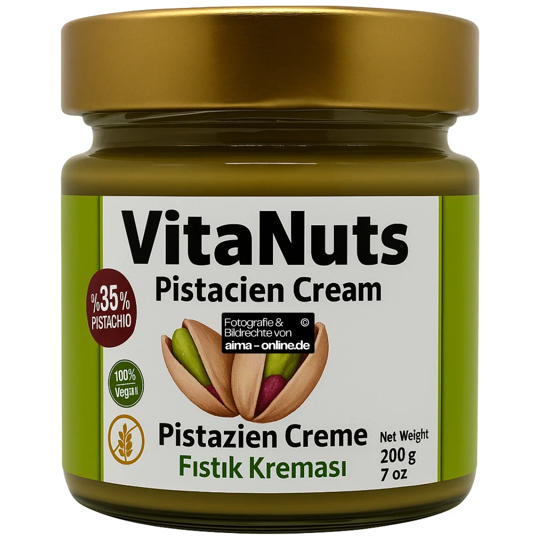 VitaNuts - Pistazien Creme 35% Pistazien, Antep Fistik Kremasi 35% Fistik 200g