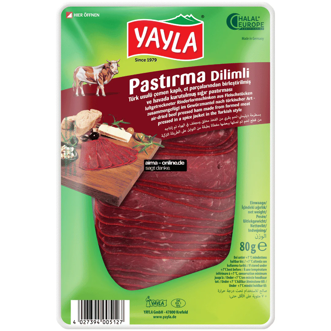 Yayla Pastirma Dilimli Rinderschinken 80g